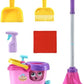 LeapFrog Clean Sweep Learning Caddy Mop and Broom Cleaning Toy Set for Ages 3-5 Pink