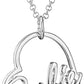 Barbie Script Heart Necklace