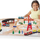 Melissa & Doug Melissa Doug Wooden Railway Set 130 Pieces - Wooden Train Set for Toddlers