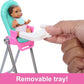 Barbie Skipper Doll Playset with Babysitting Set Themed to Mealtime Color-Change Toy Play