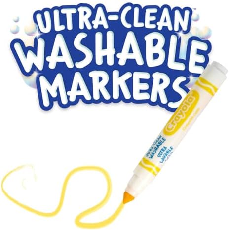 Crayola Ultra Clean Washable Markers 12 Boxes Bulk Markers for 10 Broad Line Markers