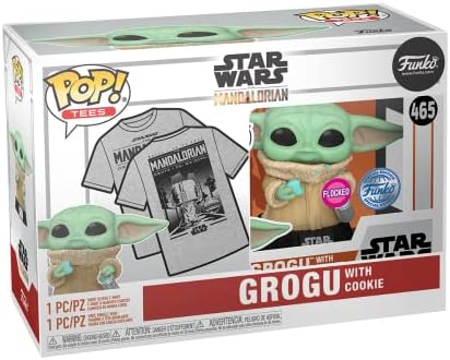 Funko Pop Tee The Mandalorian - Grogu with Cookies - M