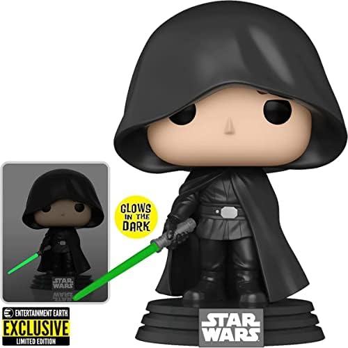 Funko POP Star Wars The Mandalorian - Luke Skywalker Glow-in-The-Dark Funko Vinyl Figure