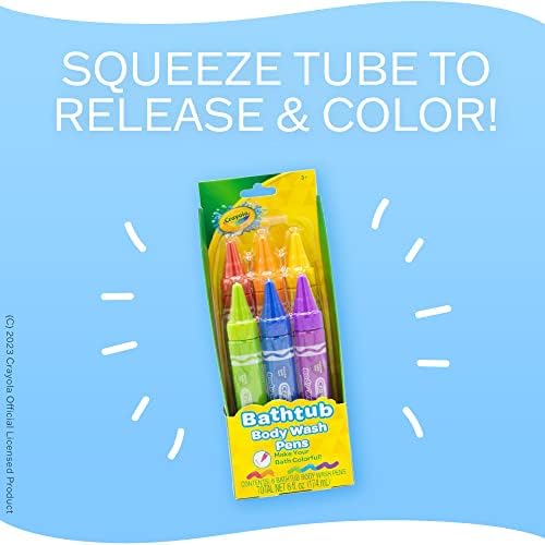Crayola Taste Beauty Bathtub Bodywash Pens ' Bath per Pack 6 Adult Supervision Recommended