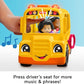 Fisher-Price Little People Toddler Toy School Bus Musical Push-Along Vehicle