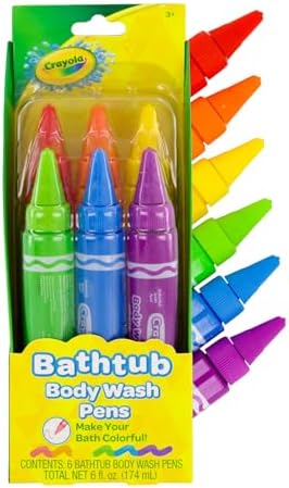 Crayola Taste Beauty Bathtub Bodywash Pens ' Bath per Pack 6 Adult Supervision Recommended