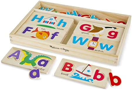 Melissa & Doug Melissa Doug ABC Picture Boards - Educational Toy With 13 Double-Sided