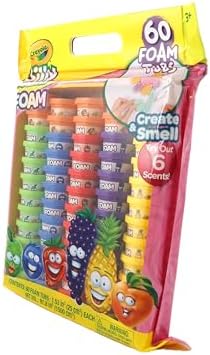Crayola Play Foam - Silly Scents 60x1oz Scented Foam Beads Modeling Foam in 6 Bright