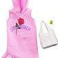 Barbie Clothes Pink Hoodie Dress Plus 2 Dolls 3 to 7 Year Olds GHW77