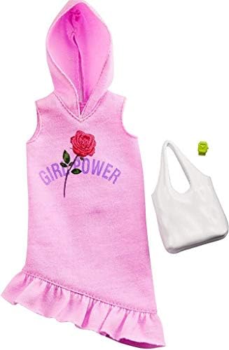 Barbie Clothes Pink Hoodie Dress Plus 2 Dolls 3 to 7 Year Olds GHW77