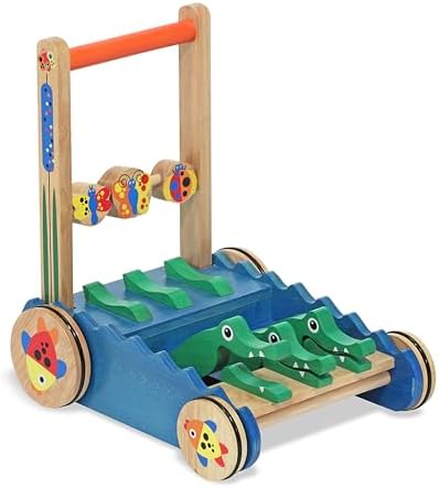 Melissa & Doug Melissa Doug Deluxe Chomp and Clack Alligator Push Toy and Activity Walker