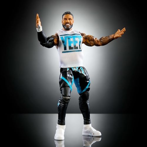Mattel WWE Elite Action Figure Series 114 6-inch Jey USO with 25 Articulation Points