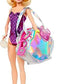 Barbie Clothes Set Beach-Themed with Swimsuit 5 Acessories Zippered Doll
