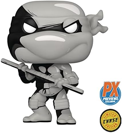 Funko POP Teenage Mutant Ninja Turtles - Donatello PX Previews Black White Chase Funko