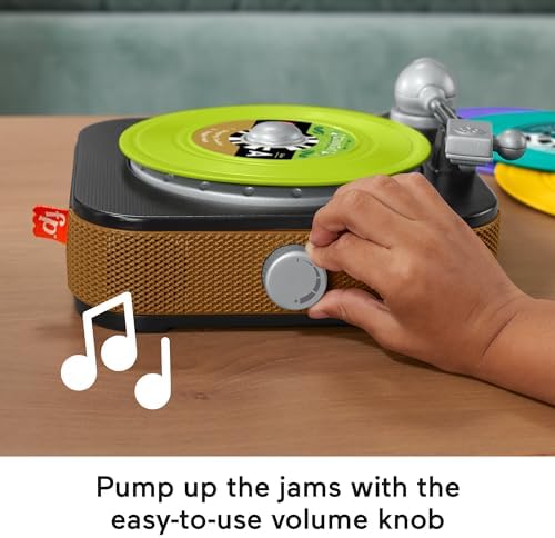 Fisher-Price Musical Toy Rockin' Record Player for Preschool Pretend Play for Ages Year