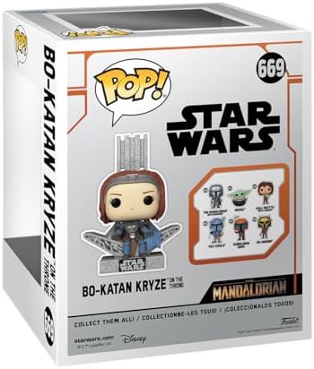 Funko POP Deluxe Star Wars The Mandalorian - Bo-Katan - Bo Katan with Throne 10-inch - Collectable Vinyl Figure