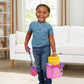 LeapFrog Clean Sweep Learning Caddy Mop and Broom Cleaning Toy Set for Ages 3-5 Pink