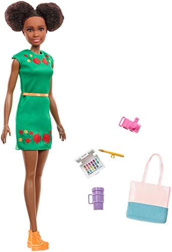 Barbie Travel Nikki Doll Kitty Ear Brunette Hair with 5