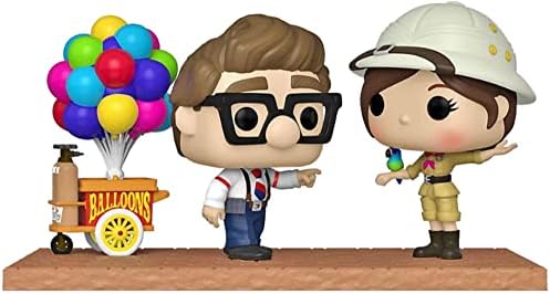 Funko Pop Moment Disney Pixar Up Carl Ellie with Balloon Cart Vinyl Figures