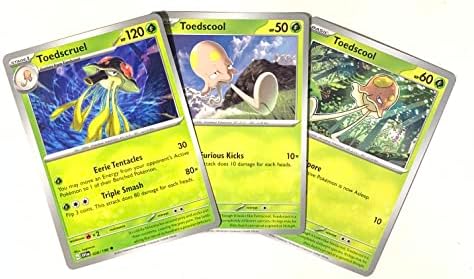 Pokemon Toedscruel 026198 - Scarlet Violet - Pokemon Evolution 3 Card Lot - Toedscool