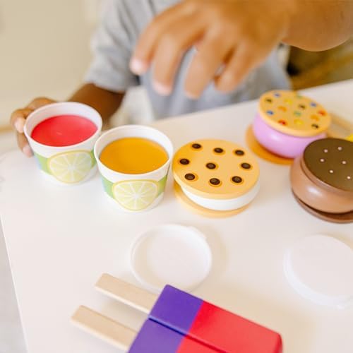 Melissa & Doug Melissa Doug Wooden Frozen Treats Ice Cream 24 pcs - Play Food and Food