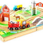 Melissa & Doug Melissa Doug 17-Piece Wooden Take-Along Tabletop Farm 4 Farm Vehicle
