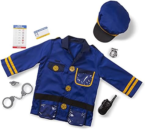 Melissa & Doug Melissa Doug unisex-children Police Officer Role Play Costume Dress-Up Set