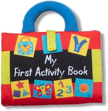 Melissa & Doug Melissa Doug Kaas My First Activity Book 8-Page Soft Book for Babies and Toddlers Early Learning Developmental Plush