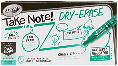 Crayola Take Note Dry Erase Markers Red Chisel Tip Markers Office School Supplies 12 Count