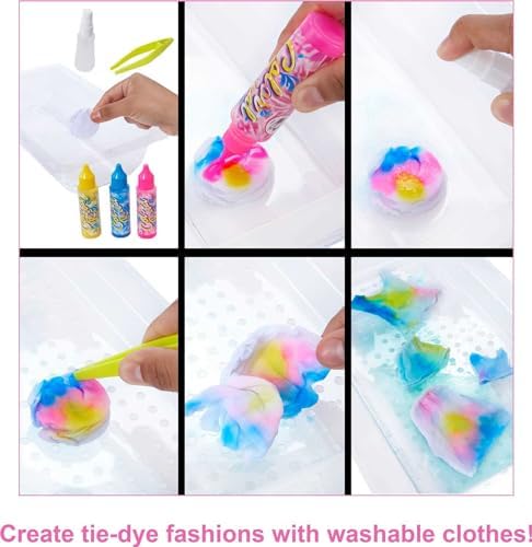 Barbie Color Reveal Toy Set Tie-Dye Fashion Maker with Barbie Chelsea Doll