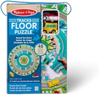 Melissa & Doug Melissa Doug Round the Shore Tracks Cardboard Jigsaw Floor Puzzle