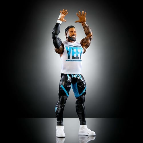 Mattel WWE Elite Action Figure Series 114 6-inch Jey USO with 25 Articulation Points