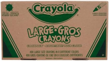 Crayola Crayon Classpack - 400ct 8 Colors Large Crayons for Bulk School Supplies Teacher