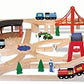 Melissa & Doug Melissa Doug Wooden Railway Set 130 Pieces - Wooden Train Set for Toddlers