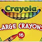 Crayola Binney Smith CrayolaR Large Crayon Set Lift-Lid Box Assorted Colors Box Of 16