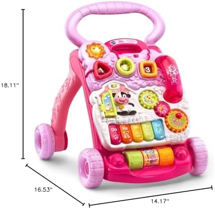 VTech Sit-to-Stand Learning Walker Frustration Free Packaging Blue
