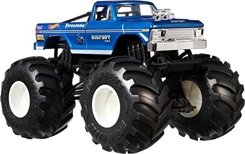 Hot Wheels Toy Monster Trucks Die-Cast Bigfoot inU53 124 Scale Oversized Play Vehicle