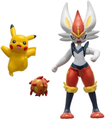Pokemon Battle Figure 2 Pack - 2-Inch Eevee and 4.5-Inch Scyther Battle Ready Figures