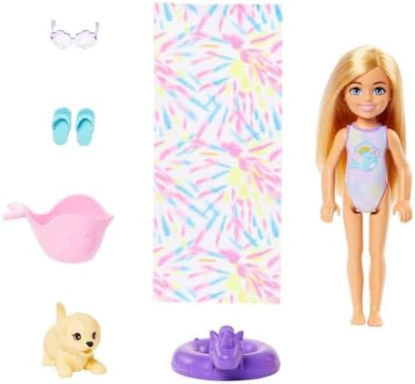 Barbie HTK39 Rainbow Water Slide Set with Chelsea Doll