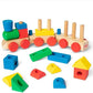 Melissa & Doug Melissa Doug Wooden Stacking Train Learning Toy Vehicle