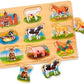 Melissa & Doug Melissa Doug Farm Sound Puzzle - Wooden Peg Puzzle With Sound Effects 9 pcs