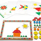 Melissa & Doug Melissa Doug Deluxe Wooden Magnetic Pattern Blocks Set - Educational Toy