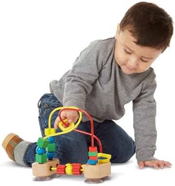Melissa & Doug Melissa Doug First Bead Maze - Wooden Educational Toy for Floor High Chair