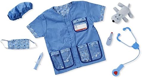 Melissa & Doug Melissa Doug Veterinarian Role Play Costume Dress-Up Set 9 pcs