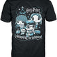 Funko Pop Boxed Tee Harry Potter Holiday - Ron Hermione Harry - XS