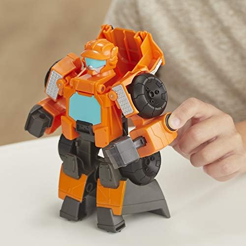Transformers Playskool Heroes Rescue Bots Academy Wedge The Construction-Bot Converting
