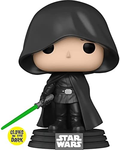 Funko POP Star Wars The Mandalorian - Luke Skywalker Glow-in-The-Dark Funko Vinyl Figure