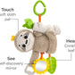Fisher-Price Baby Toy Slow Much Fun Stroller Sloth Travel Activity with Motion Sensory