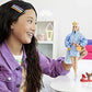 Barbie Extra Doll with Platinum Blonde Hair Blue Paisley-Print Jacket Pet Chihuahua