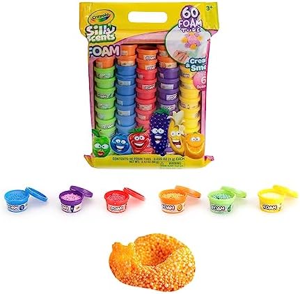 Crayola Play Foam - Silly Scents 60x1oz Scented Foam Beads Modeling Foam in 6 Bright